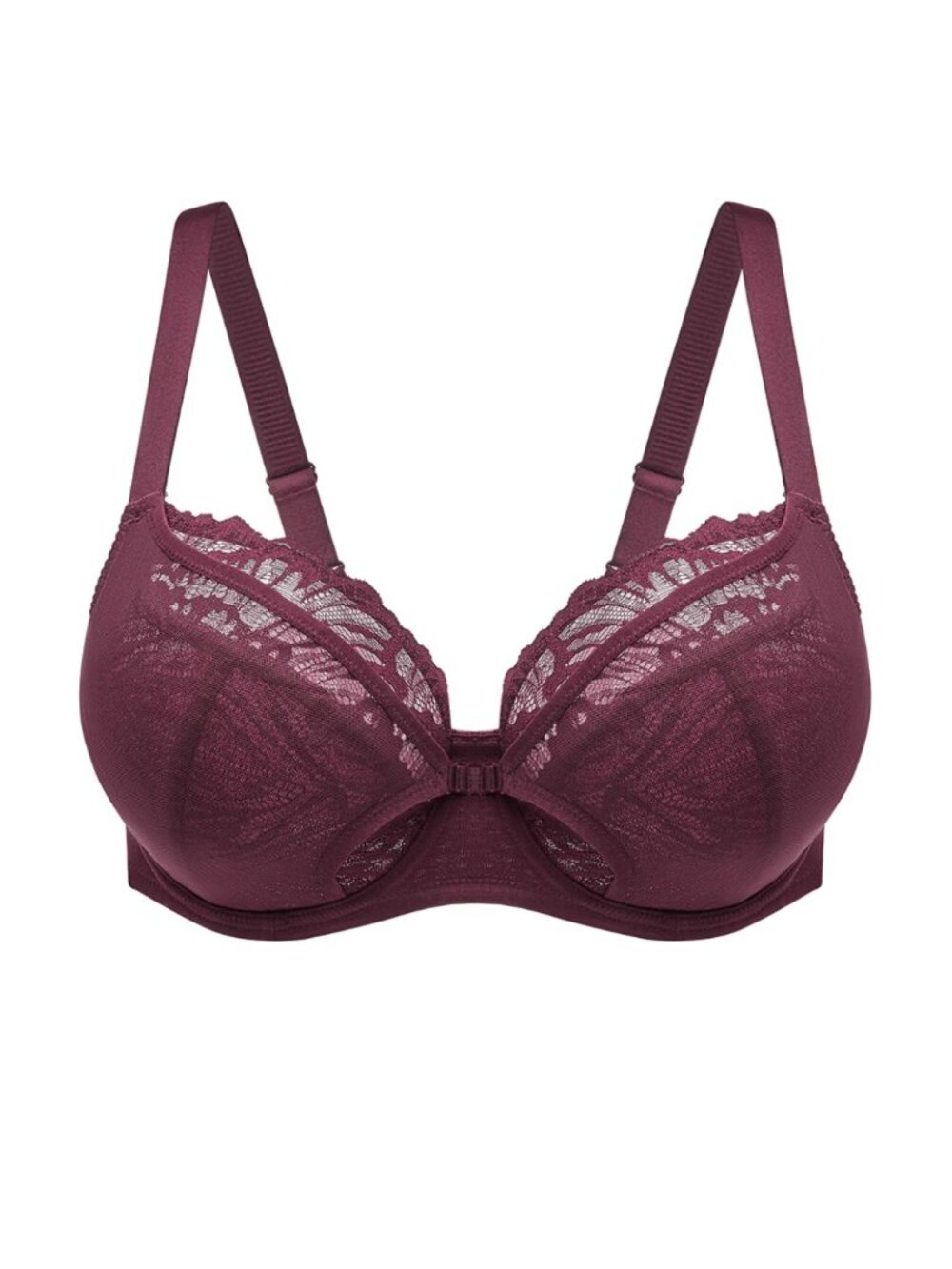 NWT Understance Fay Cross-Over Minimizer Bra Burgundy 36I